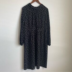 Boden women’s black and light pink polka dot dress